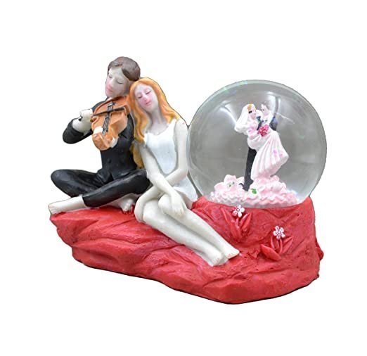 CraftVatika Love Couple Showpiece with Lighting, Love Couple Statue Gift for Wife Husband Girlfriend Boyfriend, Miniature Showpiece for Anniversary Wedding Valentine Day (Red) - Image 3