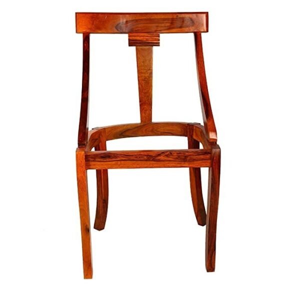 Shilpi Wooden Arm Chair with Cushions(Natural Teak) - Indian Sheesham Wood with Special PU Polish - Image 4