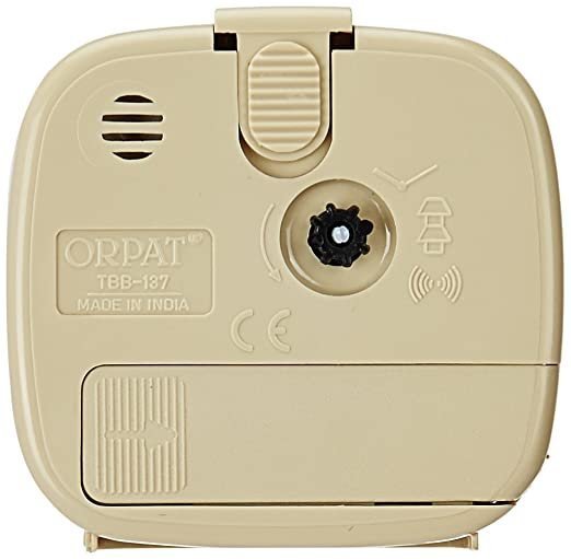 Orpat Beep Alarm Clock (Apricot,Small, 7.18 cm x 3.3 cm x 6.8 cm, TBB-137) - Image 2