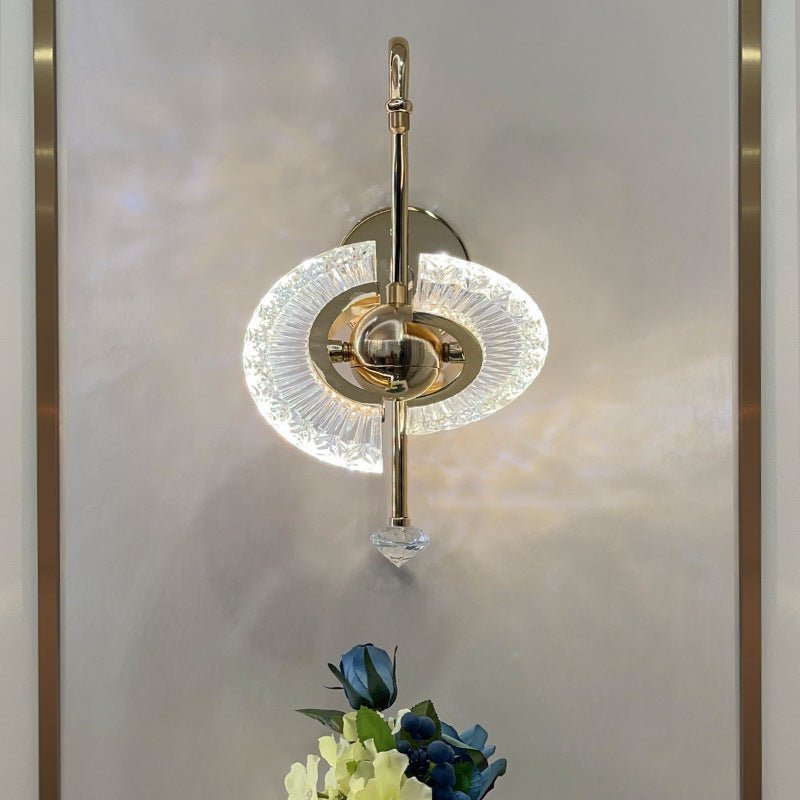 ACRYLIC MODERN GOLD TWISTABLE METAL WALL LIGHT FOR LIVING DRAWING ROOM - WARM WHITE - Image 2