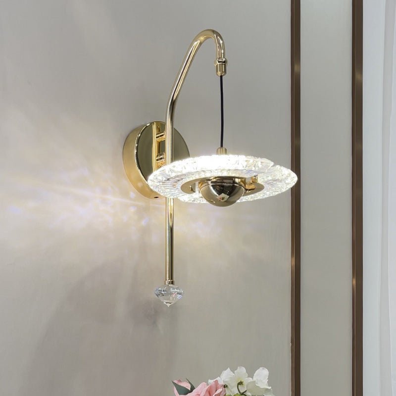 ACRYLIC MODERN GOLD TWISTABLE METAL WALL LIGHT FOR LIVING DRAWING ROOM - WARM WHITE - Image 3