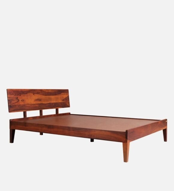 Bed G Queen Size bed In Honey Brown Colour - Image 4