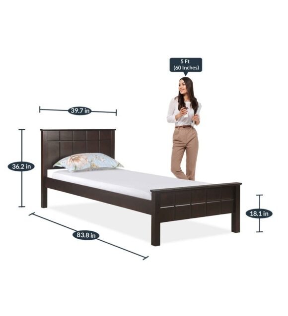 Cipher Single Bed Without Storage In Espresso Finish - Image 2