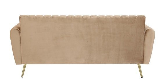 Fidel 3 Seater Velvet Sofa In Beige Colour - Image 5