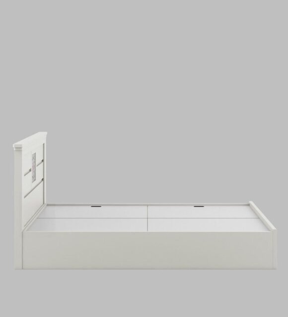 Kosmo Bryan Queen Size Bed With Box Storage In Kingston White Finish - Image 3