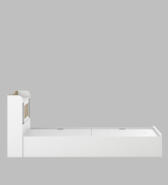 Kosmo Lilly Queen Size Bed With Box Storage In Kingston White Finish - Image 3