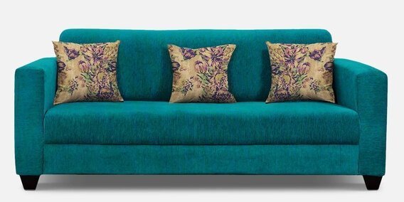 Lipu 3 Seater Sofa In Sea Green Colour