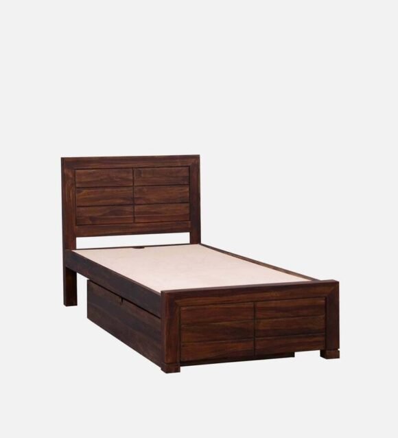 Segur Solid Wood Single Bed With Drawer Storage In Provincial Teak Finish - Image 6