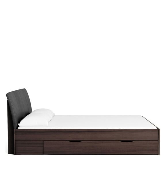 Shinju King Size Upholstered Bed Drawer Storage In Wenge Finish - Image 4