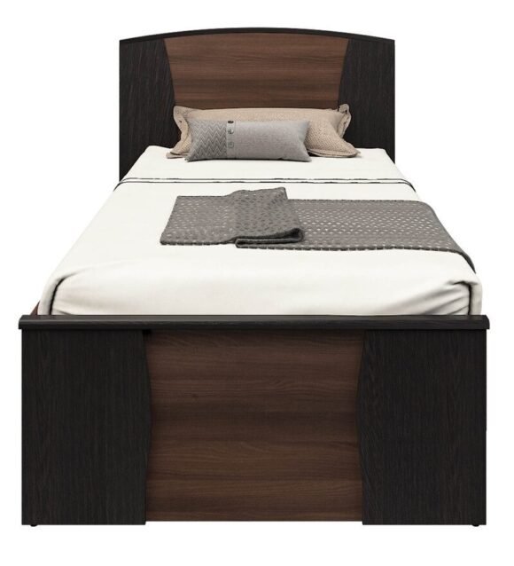 Turene Single Bed in Walnut & Wenge Finish - Image 3